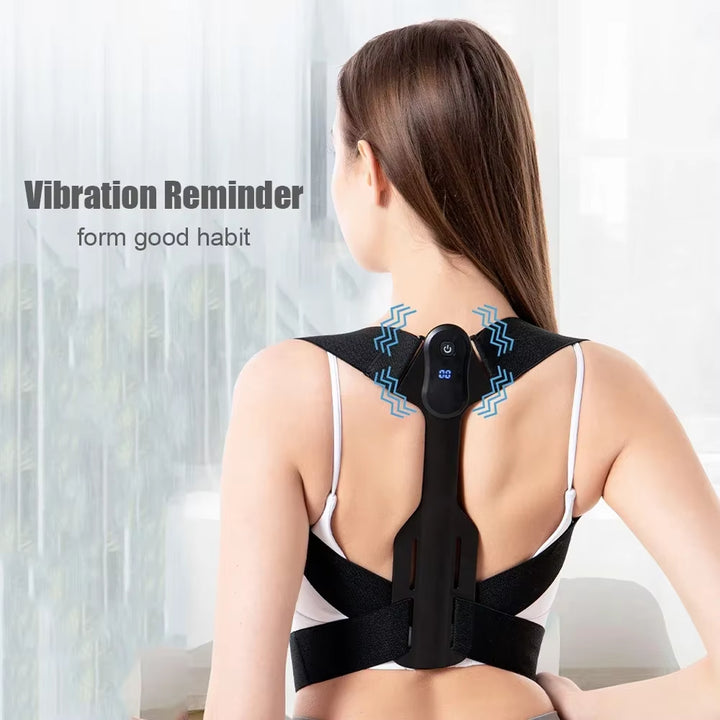 Smart Posture Corrector Adjustable Back Support Spine Belt Medical Vibration Reminder Brace LCD Body Reshape Men Women Child USB