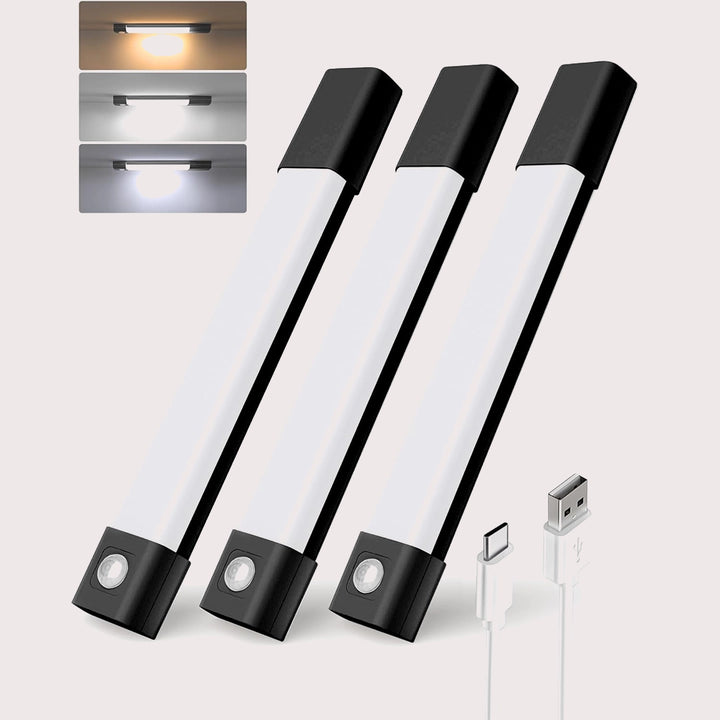 LED Motion Sensor 3 Color Light Under Cabinet & Closet Light | Kitchen Night Light 54 LED