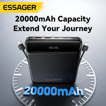 100W Power Bank 20000Mah Capacity PD Fast Charging Battery Charger Powerbank for Laptops Macbook Iphone Samsung Xiaomi