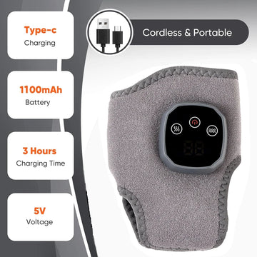 Electric Heat and Vibration Ankle Wrist Massager Hot Compress Therapy Ankle Massage Heated Wrap Support Brace Foot Protector