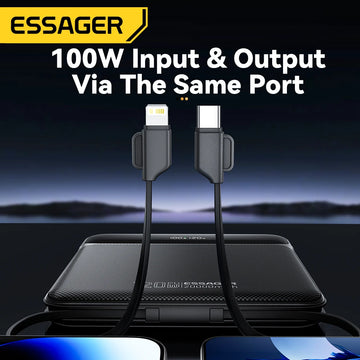 100W Power Bank 20000Mah Capacity PD Fast Charging Battery Charger Powerbank for Laptops Macbook Iphone Samsung Xiaomi