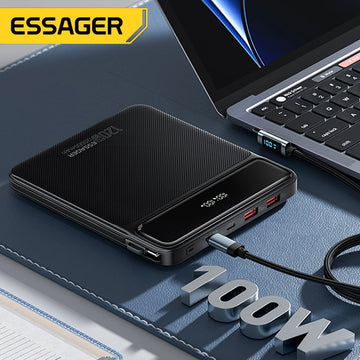100W Power Bank 20000Mah Capacity PD Fast Charging Battery Charger Powerbank for Laptops Macbook Iphone Samsung Xiaomi